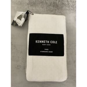 Kenneth Cole Theo Standard Sham White 20x26 Cotton Soft Modern Bedroom Case